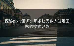 探秘pixiv画师：那条让无数人驻足回味的搜索记录