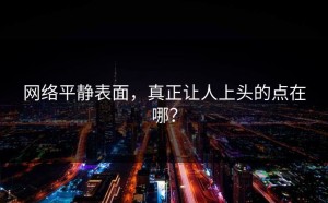 网络平静表面，真正让人上头的点在哪？